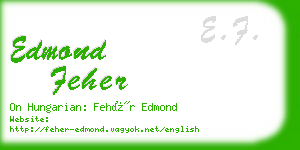 edmond feher business card